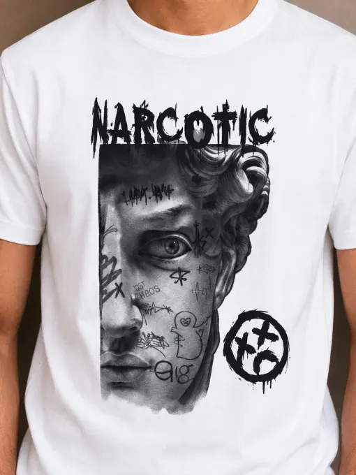 Narcotic Graphic Oversized T-Shirt