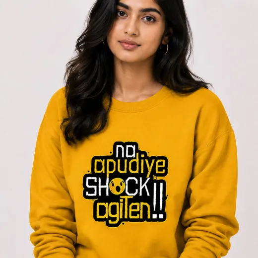 Na Apudiye Shock Agiten Graphic Sweatshirt