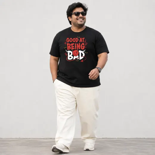 Good At Being Bad Black Regular Fit T-Shirt
