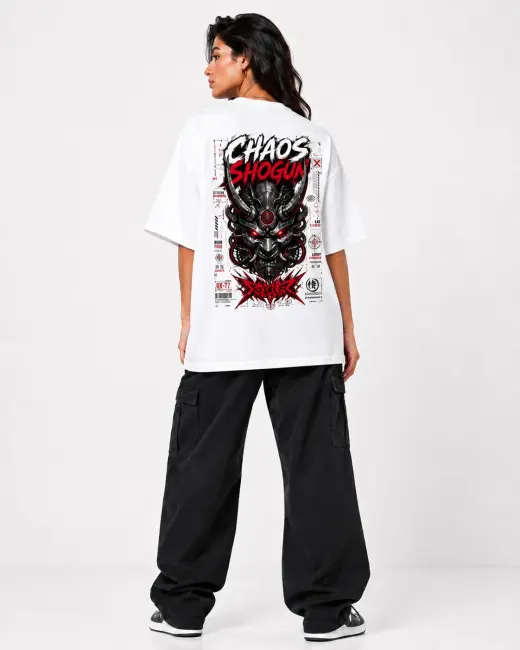Ronin Havoc oversize T-shirt, front view on neutral background