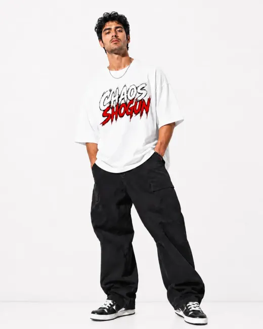 Ronin Havoc oversized T-shirt — front view on plain background