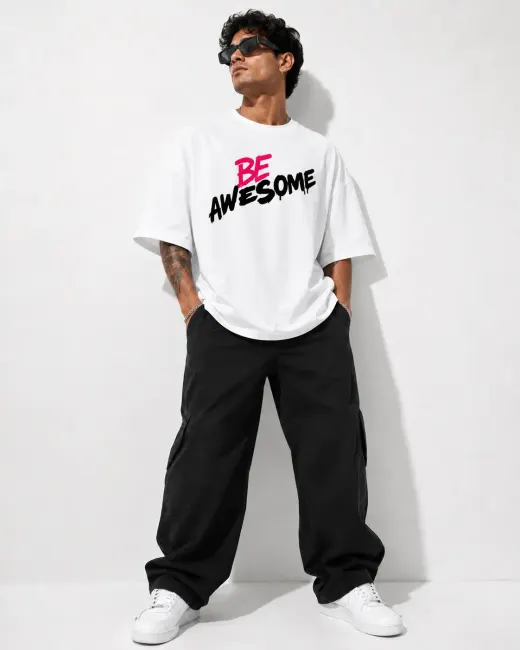 Ruhisen Street Cub oversized T-shirt — front view showing relaxed oversized fit