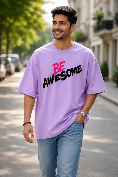 Ruhisen Street Cub oversized T-shirt, front view on neutral background