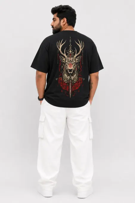Mystic Stag Back Print Plus Size T-Shirt