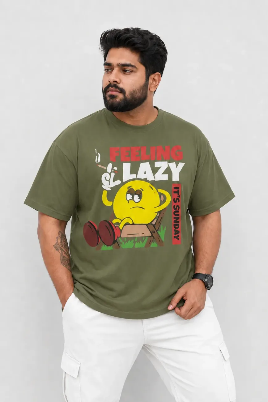 Feeling Lazy Graphic Plus Size T-Shirt