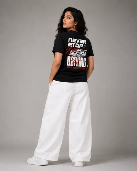 Never Stop Driving Plus Size T-Shirt
