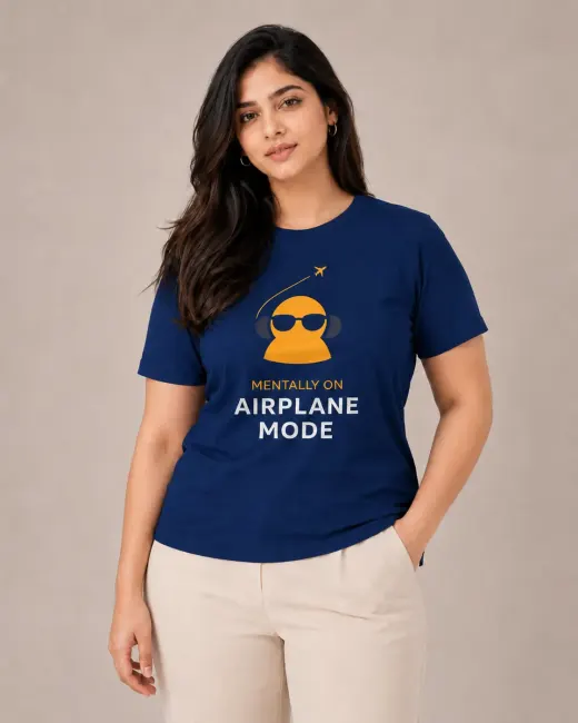 Luxury Supima Cotton "Airplane Mode" Graphic Tee
