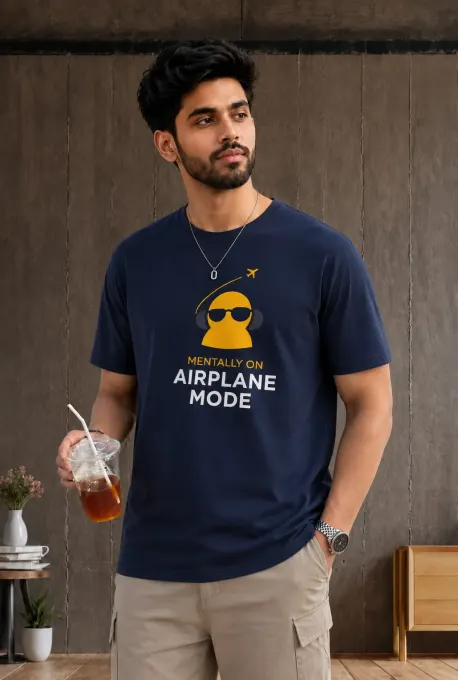 Luxury Supima Cotton "Airplane Mode" Graphic Tee