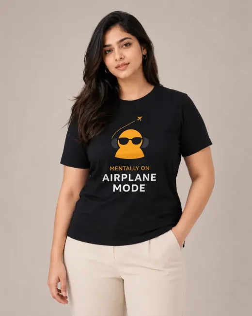 Luxury Supima Cotton "Airplane Mode" Graphic Tee