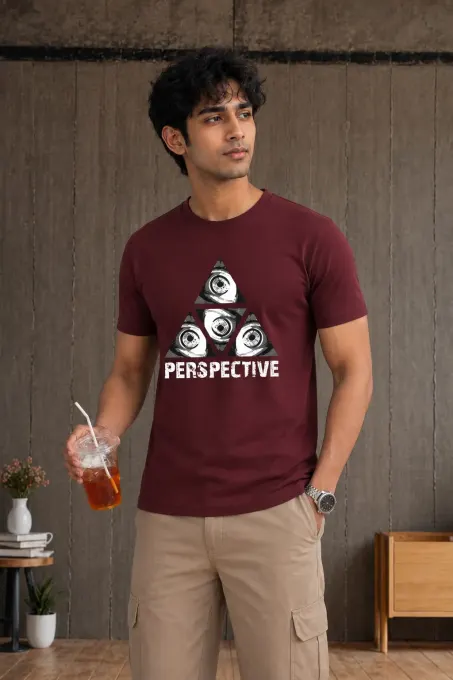 Perspective Geometric Graphic Supima Cotton T-Shirt