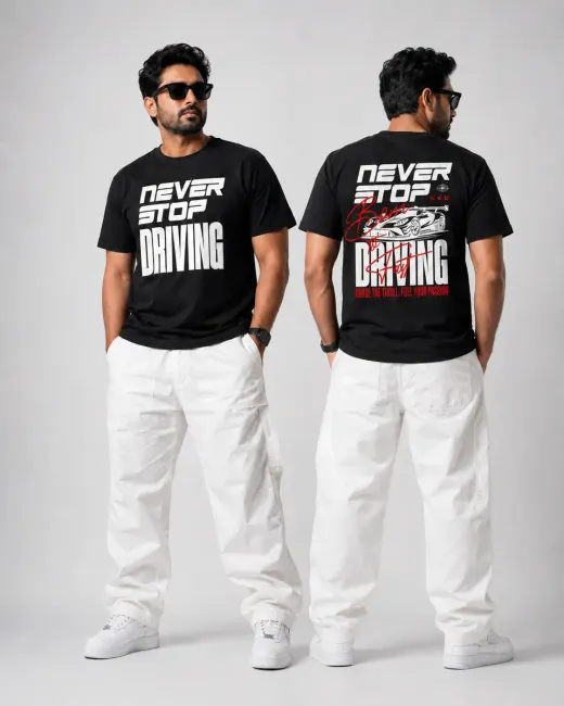 Never Stop Driving Supima Cotton Plus Size T-Shirt