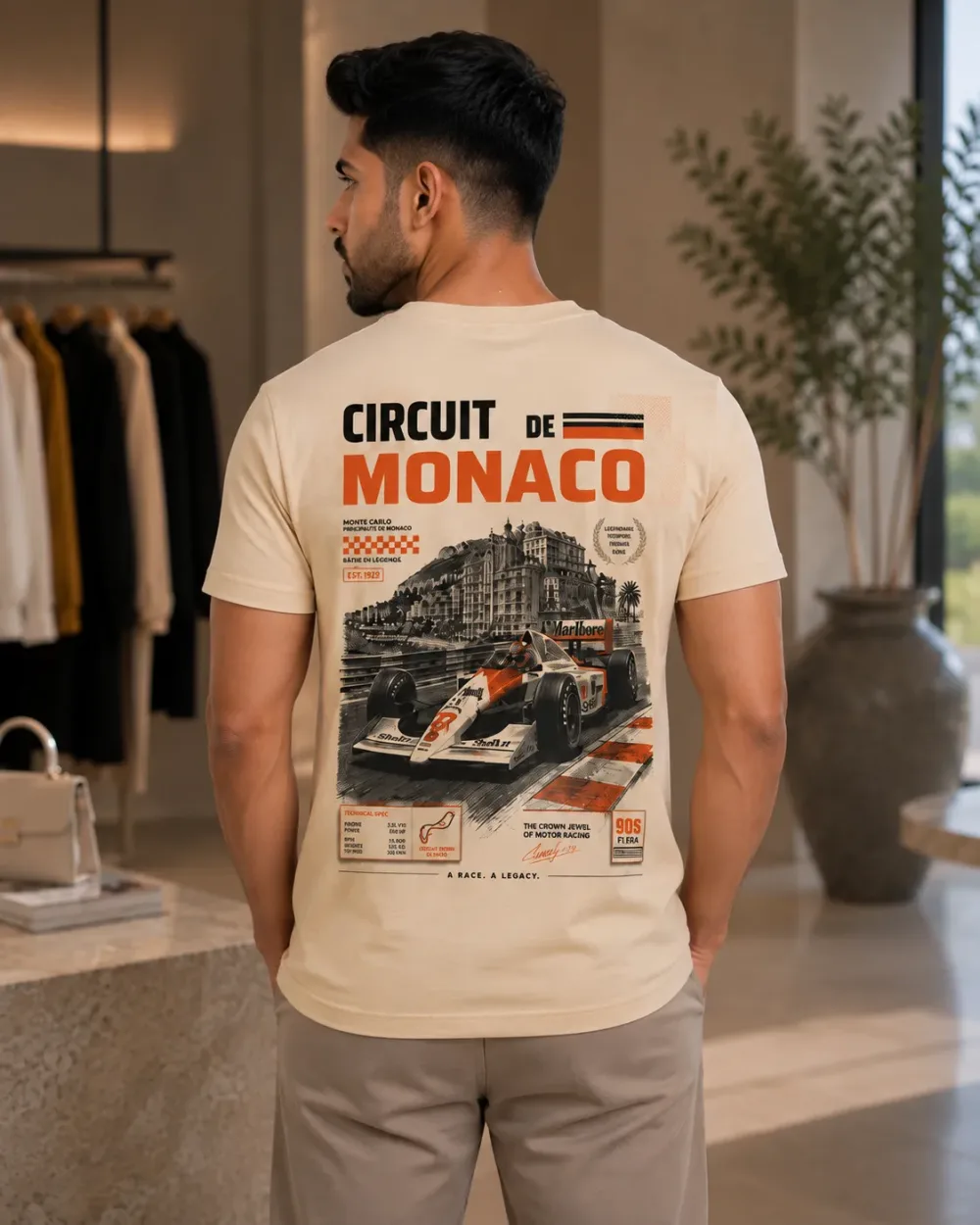 Circuit de Monaco Front & Back Supima Cotton  T-Shirt |