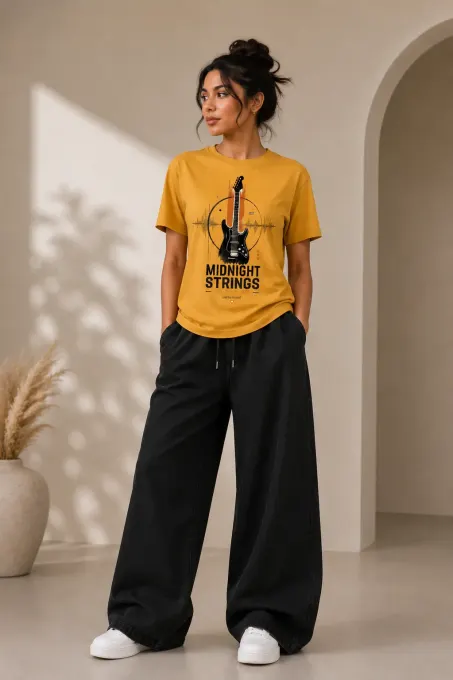 Midnight Strings Guitar Supima Cotton T-Shirt