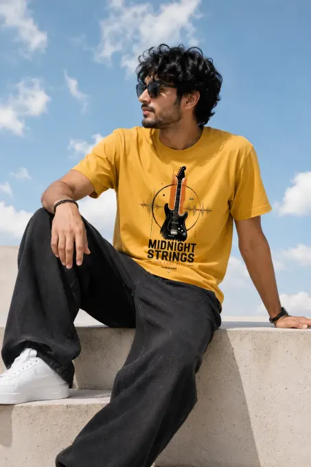 Midnight Strings Guitar Supima Cotton T-Shirt
