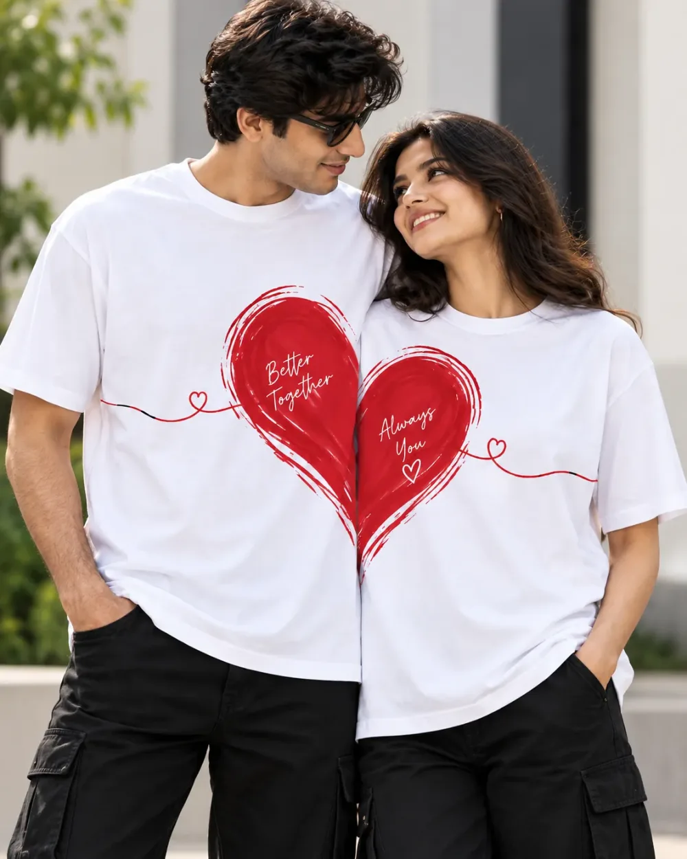 Better Together Couple Oversized T-Shirt