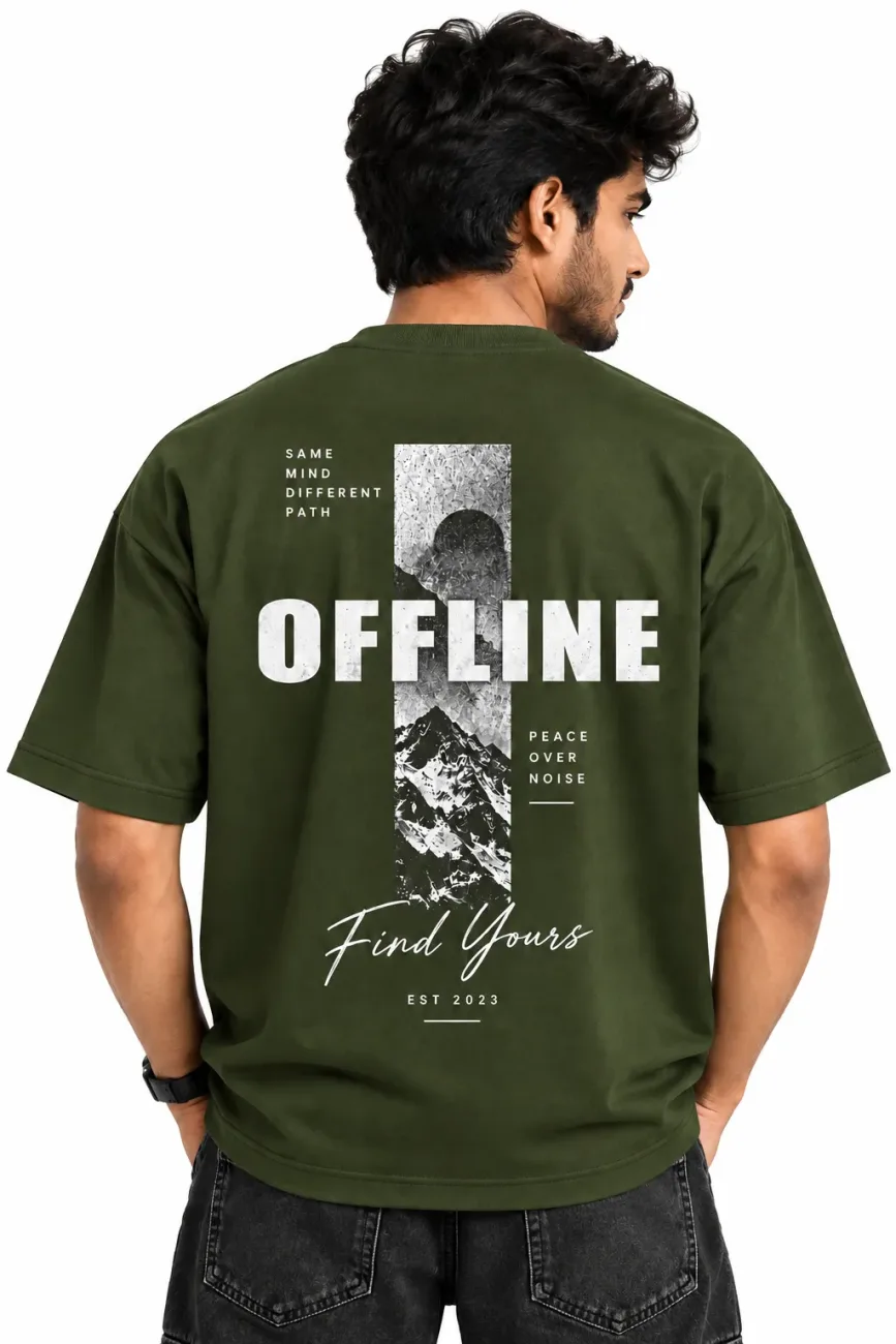 Offline Peace Oversized T-Shirt