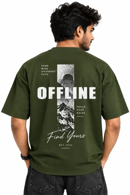 Offline Peace Oversized T-Shirt