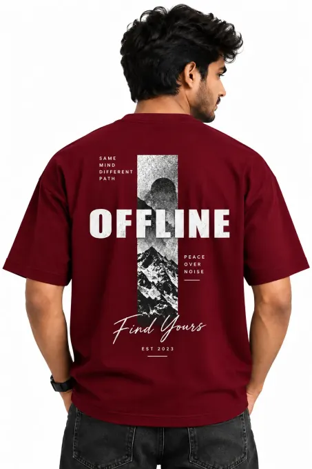 Offline Peace Oversized T-Shirt