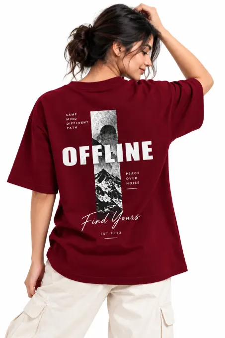 Offline Peace Oversized T-Shirt