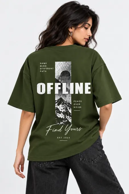 Offline Peace Oversized T-Shirt