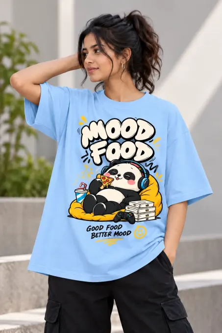 Mood Food Panda Oversized T-Shirt