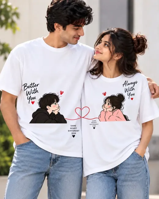 Better With You Couple Oversized T-Shirt