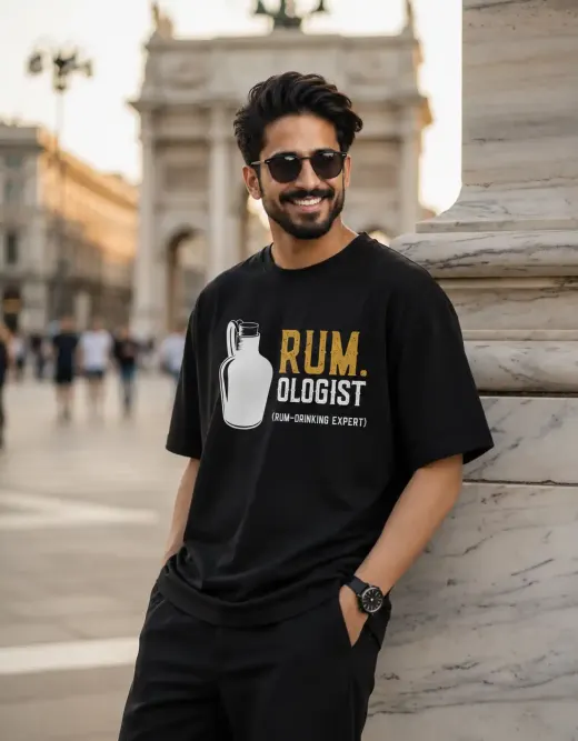 Rumologist Black Graphic T-Shirt