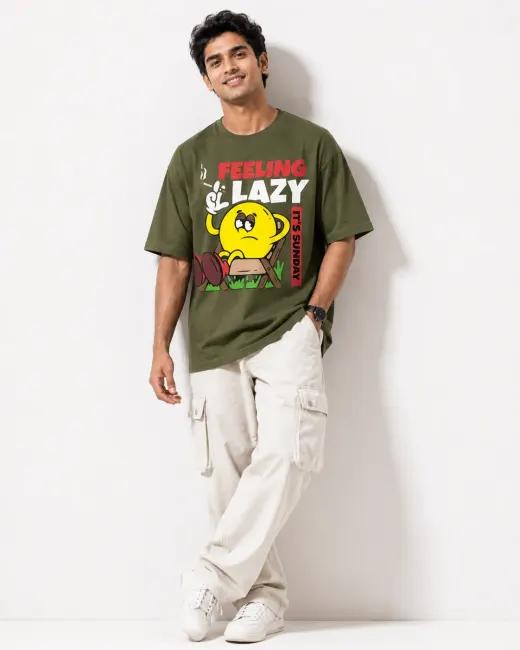 Sunday Slouch Tee oversized t-shirt displayed on a neutral background