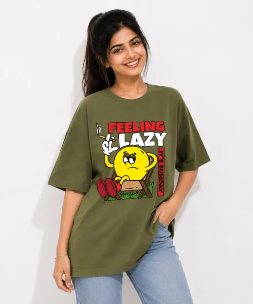 Sunday Slouch Tee oversize t-shirt, front view