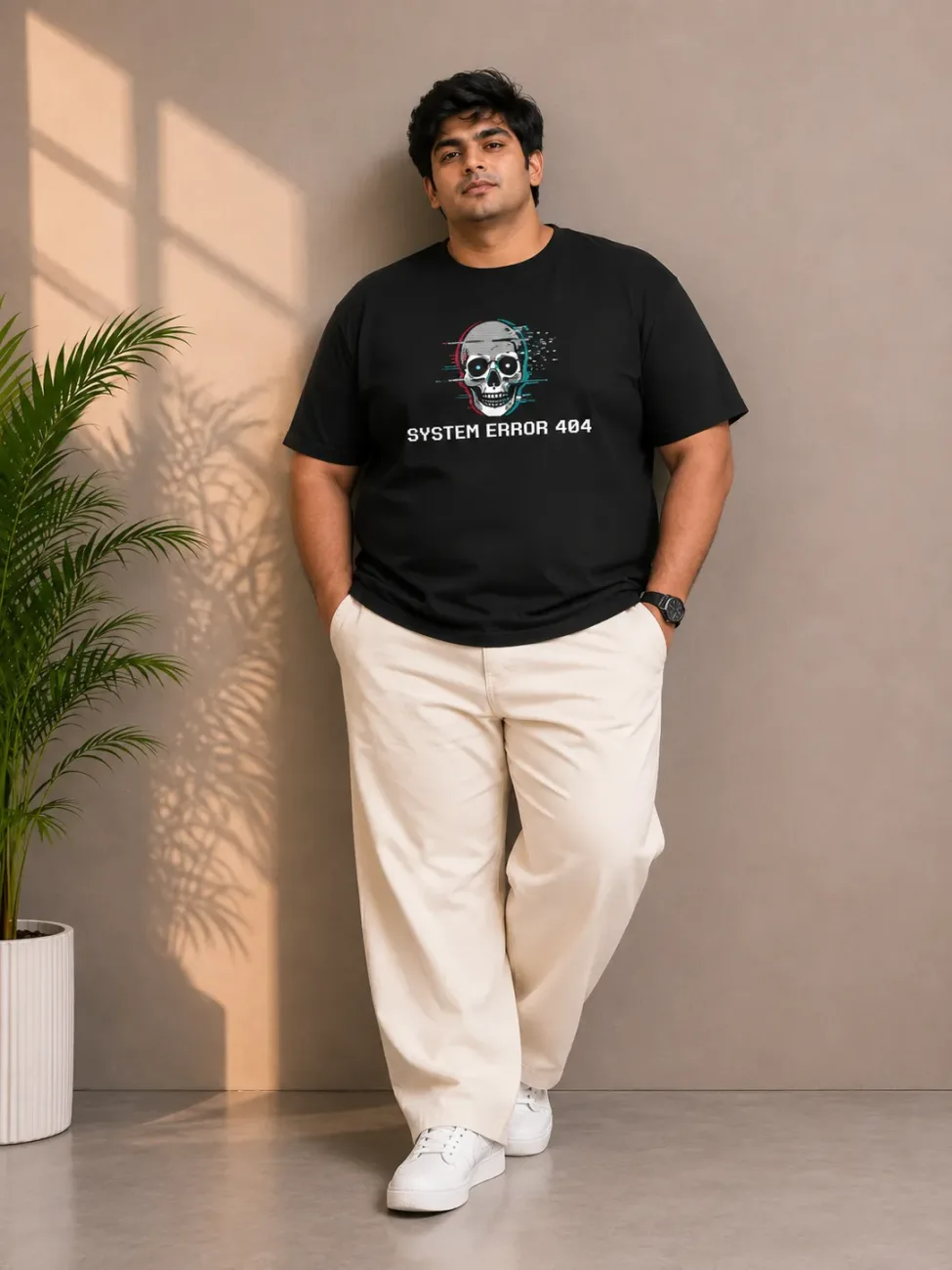 System Error 404 Plus Size Unisex Regular Fit T-Shirt – Black