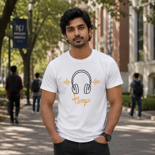 Tempo Headphone Graphic Supima Cotton T-Shirt