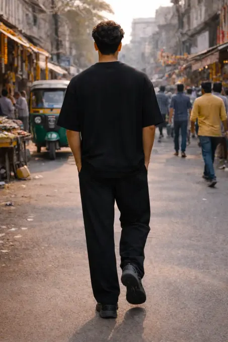 Unisex black sweatpant displayed against a plain background