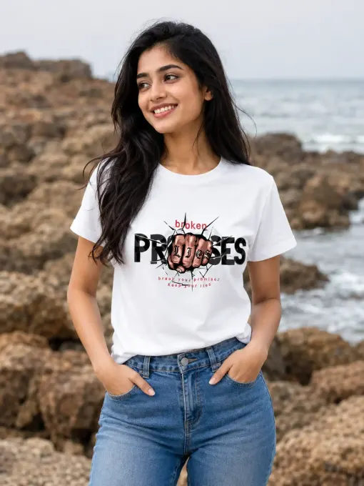 Unisex "Broken Promises" graphic crew t-shirt