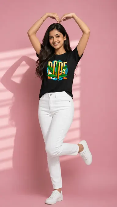 Unisex "Dope" leaf graphic crew t-shirt