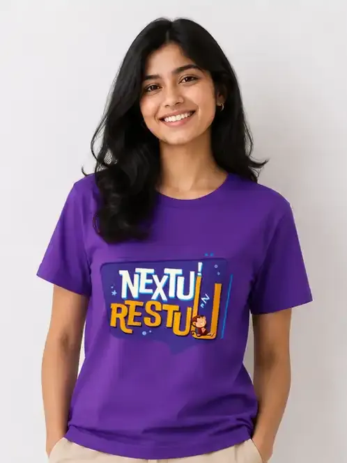 Unisex “Nextu Restu” colloquial graphic classic crew t-shirt with front print