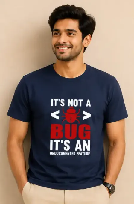 Unisex "Not A Bug" Programmer Graphic T-Shirt