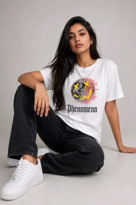 Unisex "Phenomena" Graffiti Moon Graphic T-Shirt