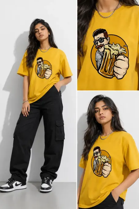 Unisex Retro Beer Graphic T-Shirt
