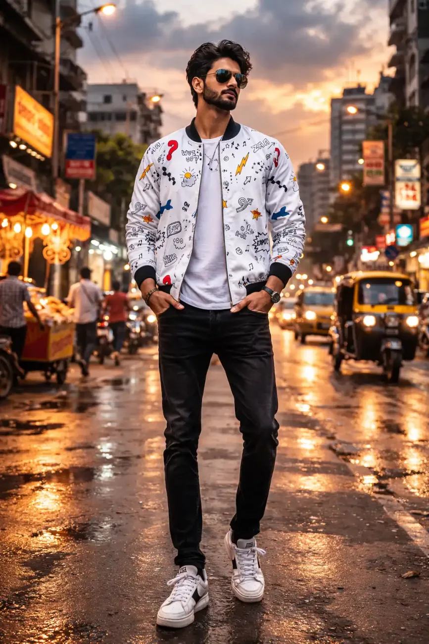 Unisex Retro Comic Pop Art AOP Bomber Jacket