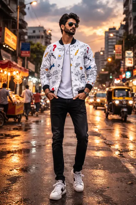 Unisex Retro Comic Pop Art AOP Bomber Jacket