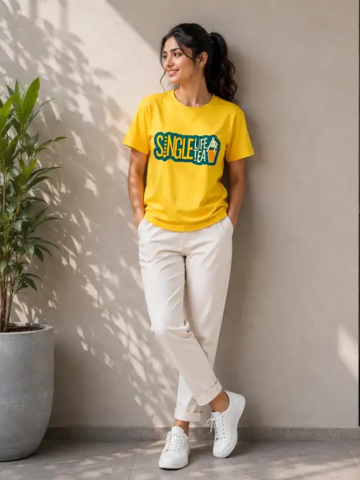 Unisex "Single Life Tea" Graphic T-Shirt