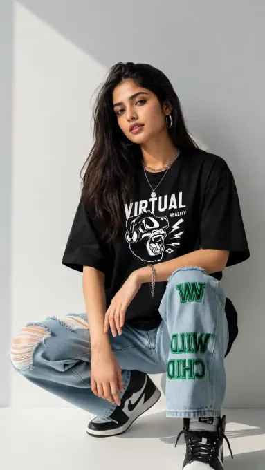 Virtual Reality Ape Graphic Supima Cotton T-Shirt