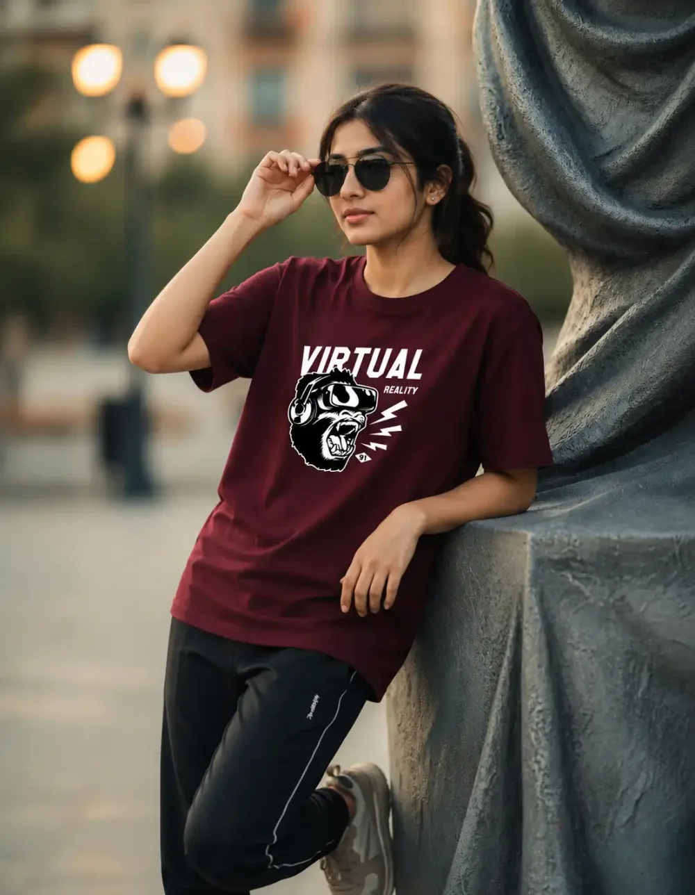 Virtual Reality Ape Graphic Supima Cotton T-Shirt