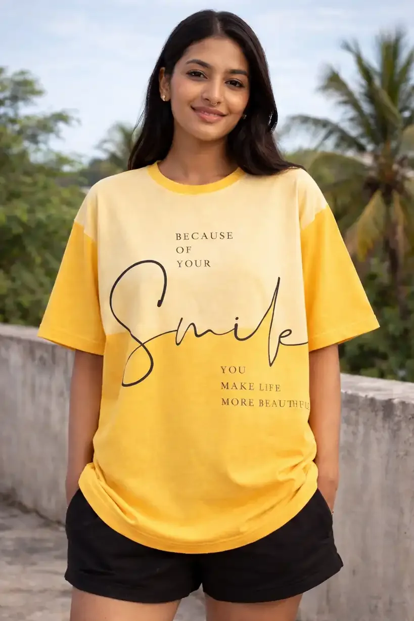 Women's Beautiful Smile Two-Tone AOP T-Shirt