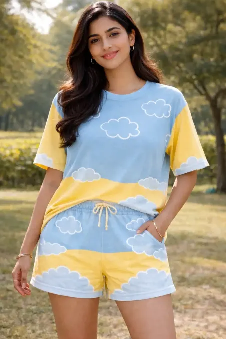 Women's Dreamy Cloud AOP T-Shirt