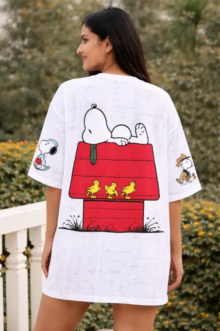 Women's Retro Cartoon Beagle Personas AOP T-Shirt