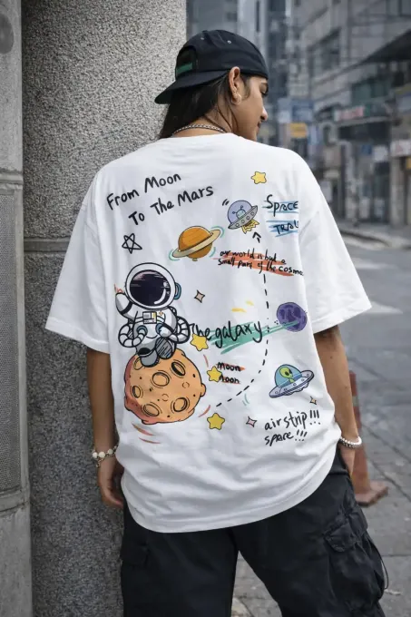 Women's Space Doodle Graphic all-over-print t-shirt